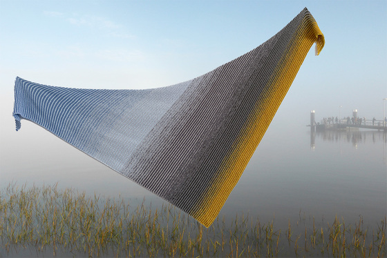 Leuchtturmtuch Nebel über der Ems